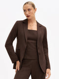Blazer de Alfaiataria Intermediário Marrom Benilda