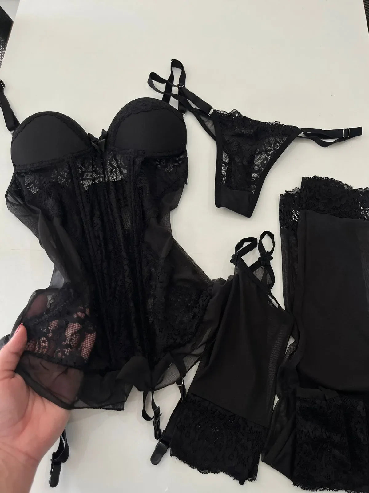 Lingerie Completa Espartilho